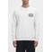 Deus Ex Machina regular fit gemêleerde sweater met backprint - lichtgrijs