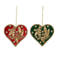 Mica Decorations Ornament hart rood groen