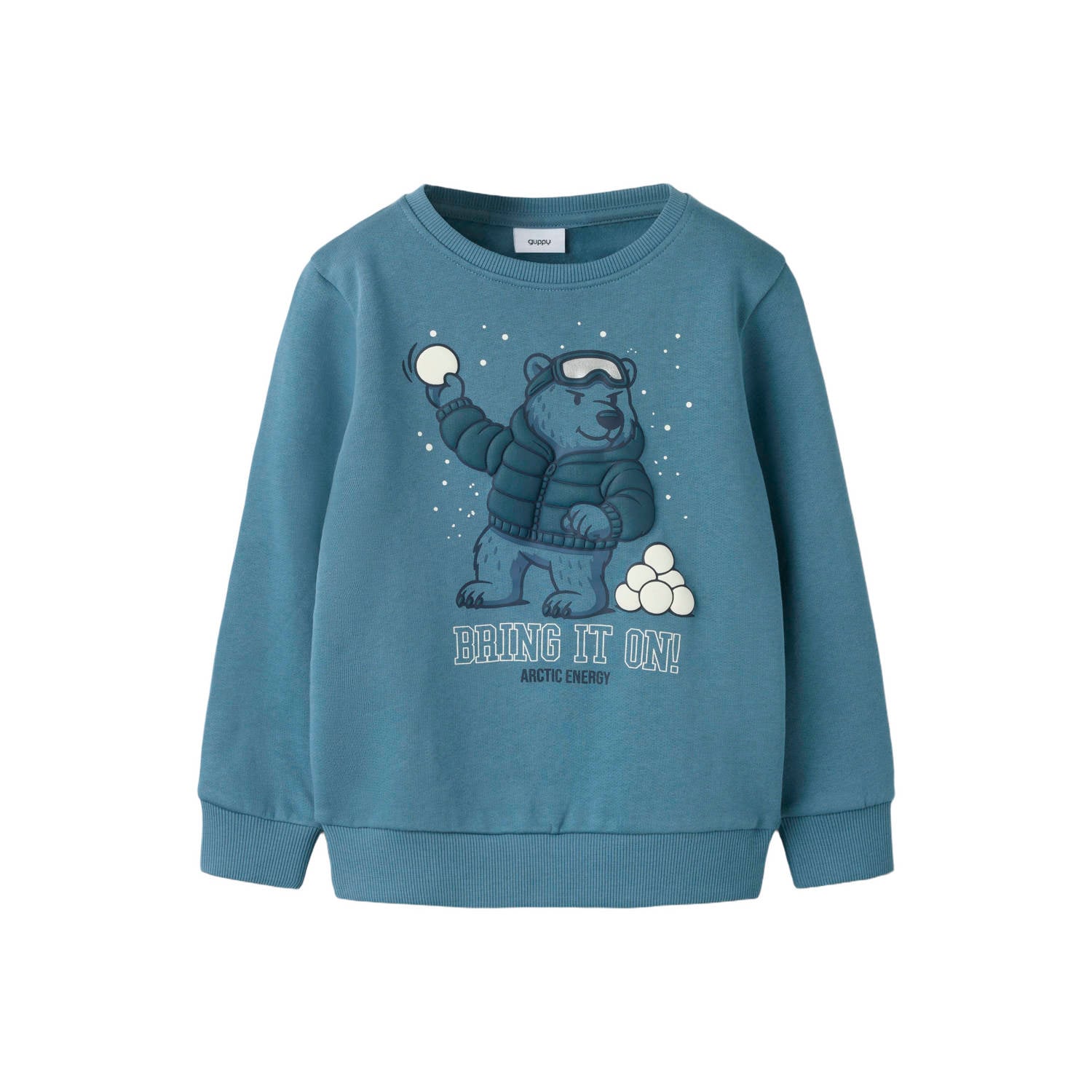 GUPPY MINI sweater met print blauw