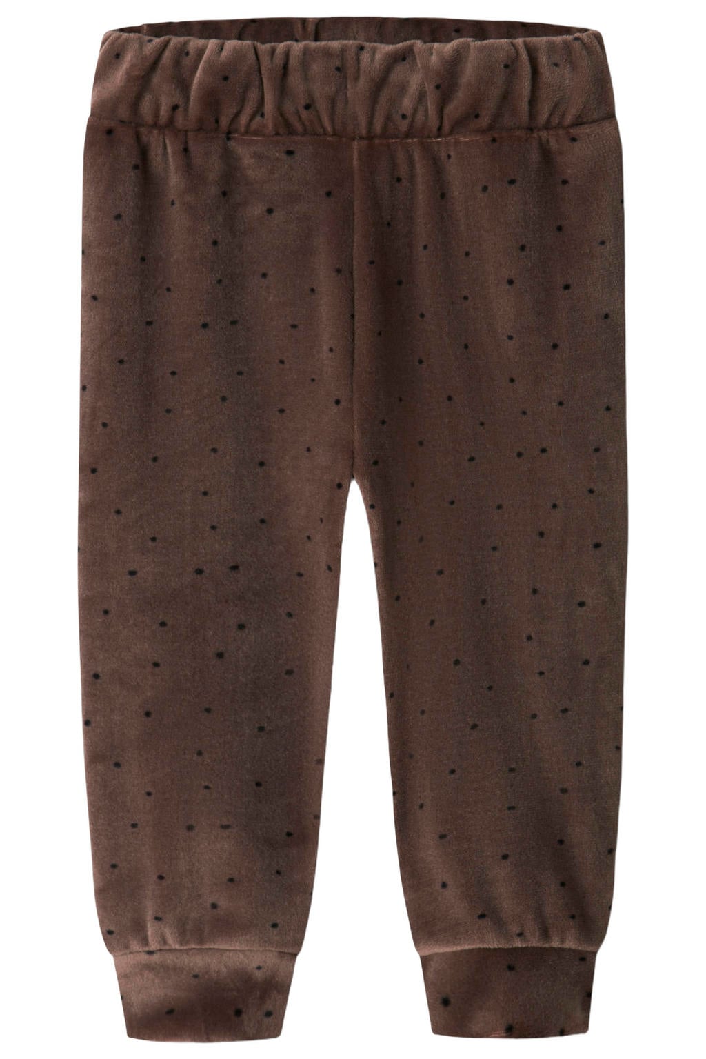Bruine jongens en meisjes GUPPY BABY sweatpants van polyester met elastische tailleband en stippenprint
