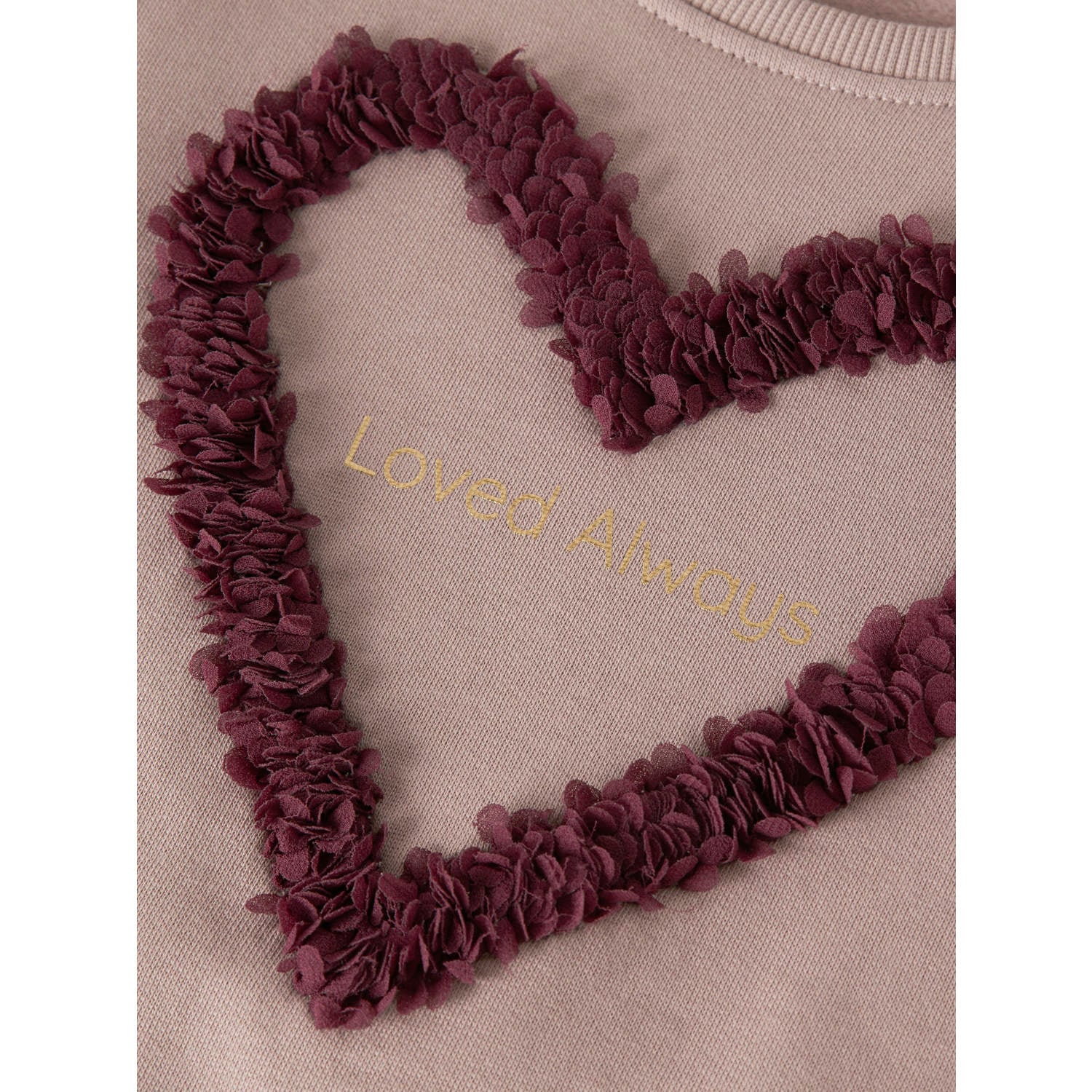 GUPPY MINI sweater met hartjes lichtroze