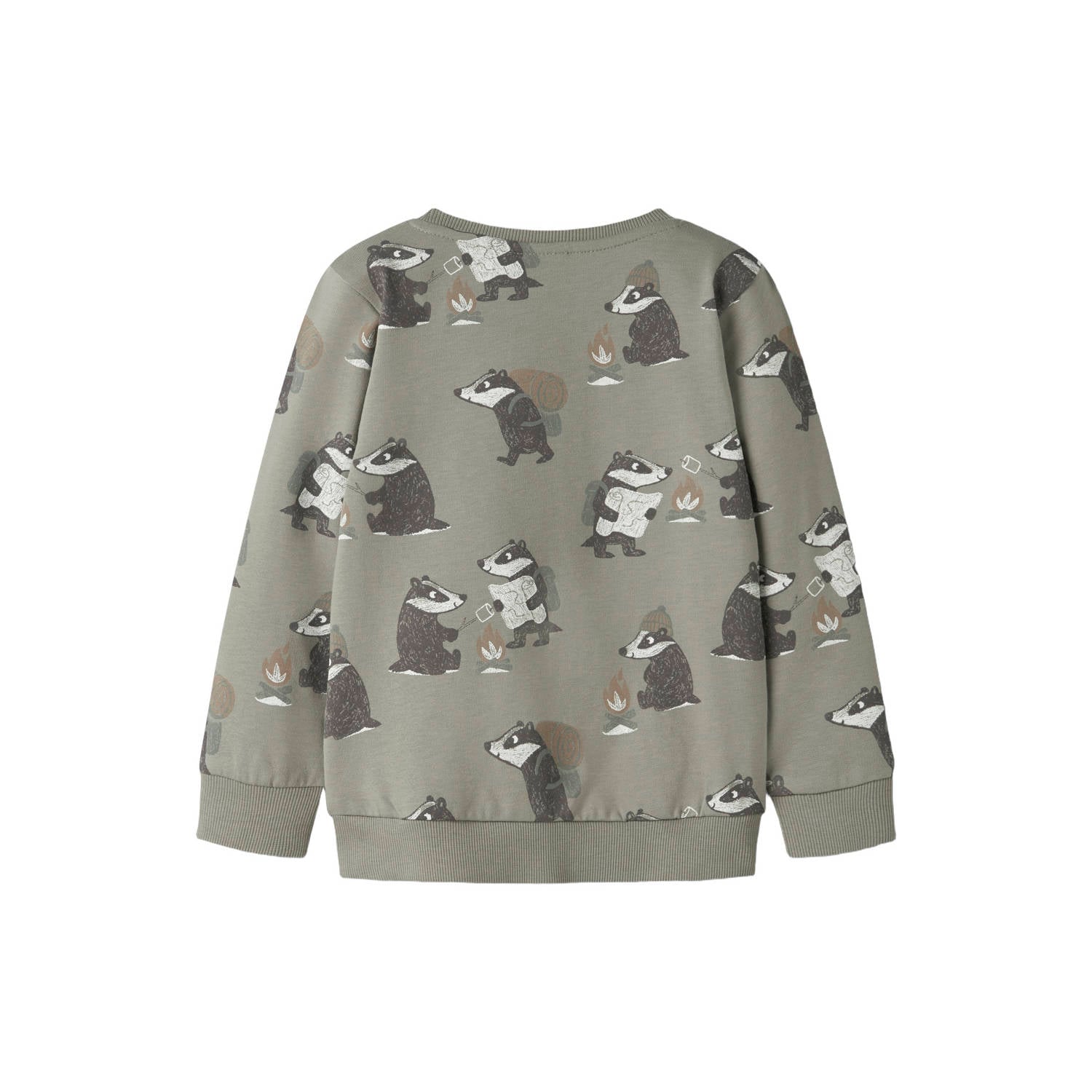 GUPPY MINI sweater met print groen