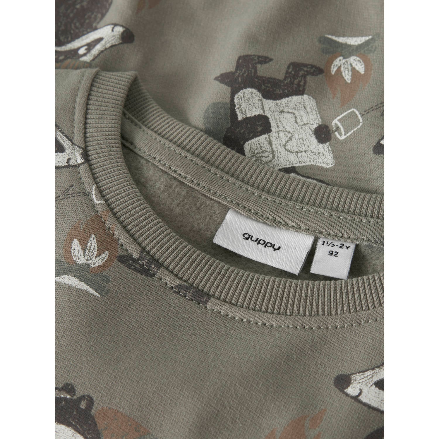 GUPPY MINI sweater met print groen