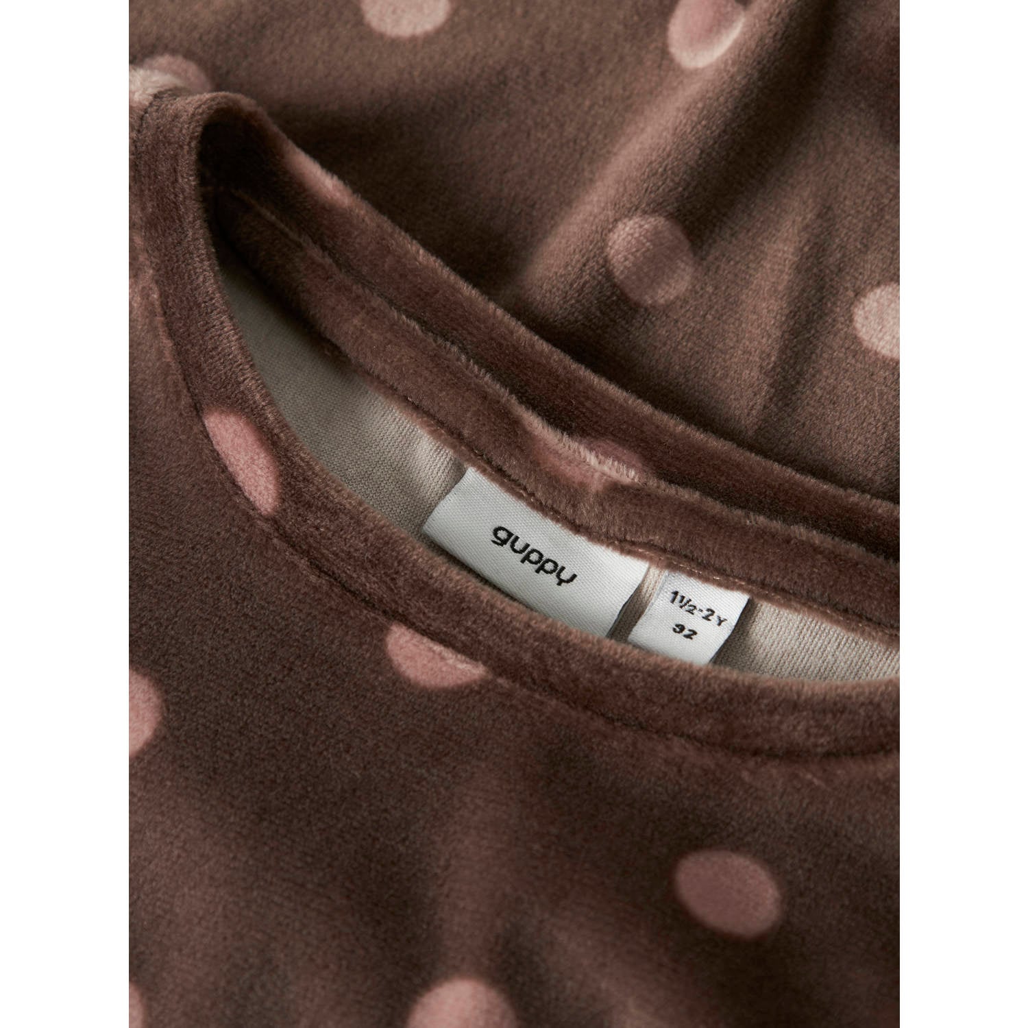 GUPPY MINI sweater met stippen bruin