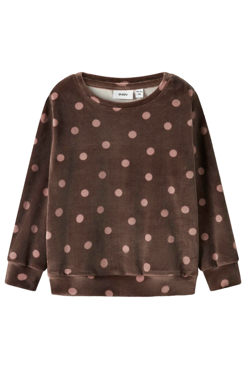 GUPPY MINI sweater met stippen - bruin