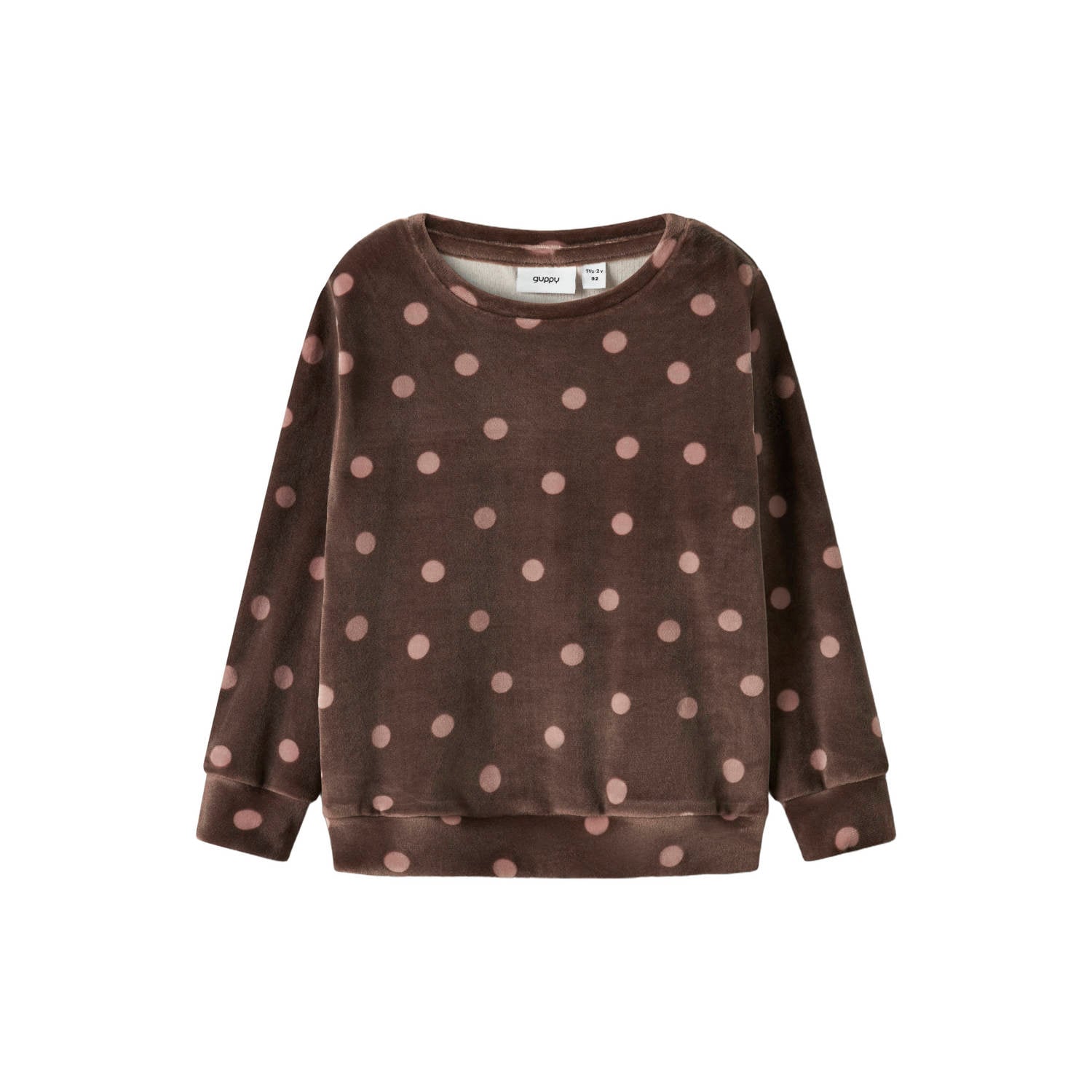 GUPPY MINI sweater met stippen bruin