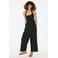 Mango jumpsuit met open rug - zwart