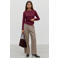 VERO MODA x Wehkamp rechtvallende top - donkerrood