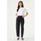 Garcia Chyla 282 high waist barrel jeans met studs - zwart