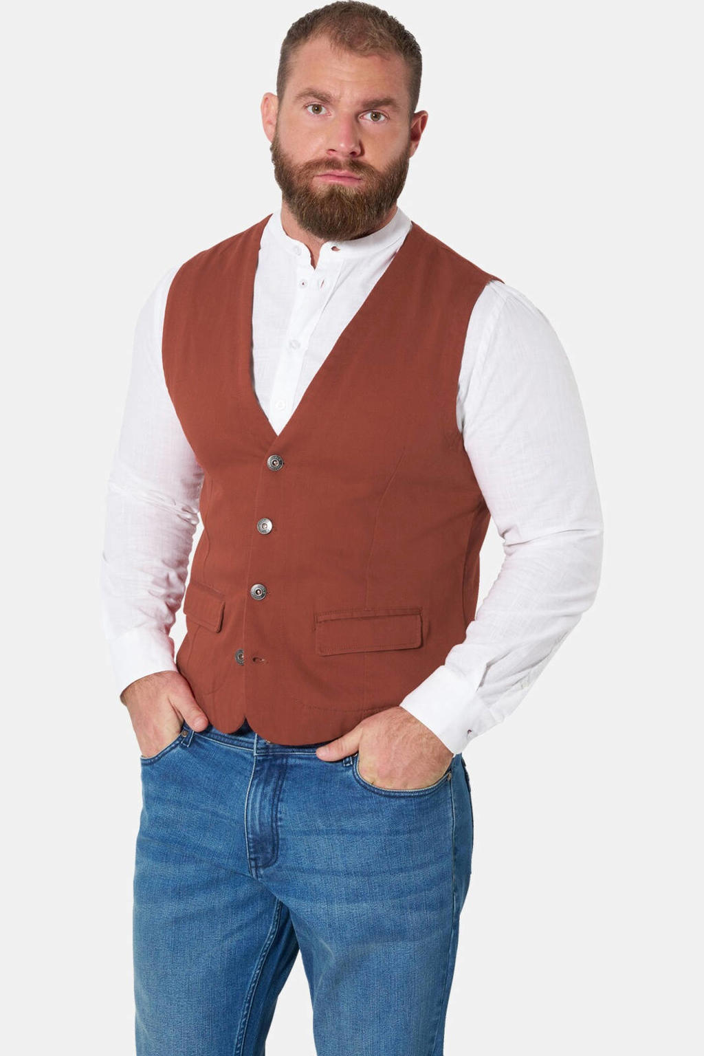 Jan Vanderstorm gilet Plus Size - rood