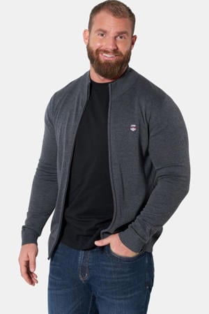 gebreid vest Plus Size - grijs