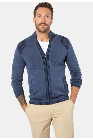 katoenen gebreid vest Plus Size - blauw