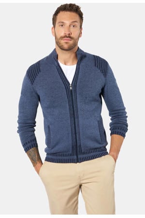 katoenen gebreid vest Plus Size - blauw