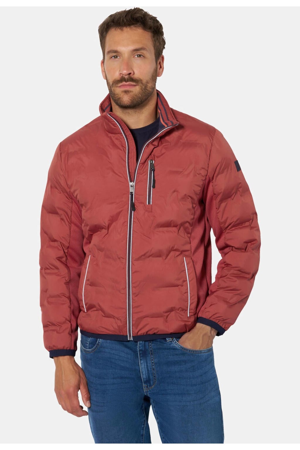 Babista gewatteerde winterjas Plus Size - rood