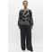 OBJECT pullover met borduursels en wol - grijs