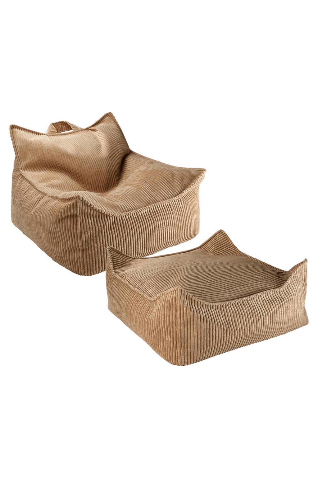 Wigiwama Toffee Zitzak en Voetenbank Set