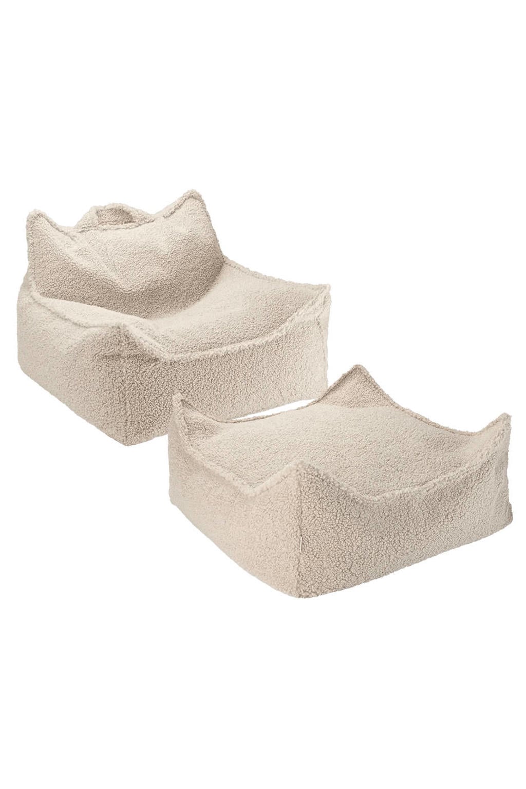 Wigiwama Biscuit Zitzak en Voetenbank Set