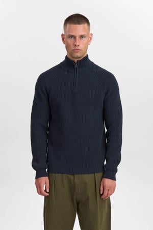 trui grof gebreid donkerblauw