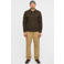 Anerkjendt regular fit overshirt met wol - donkerbruin