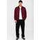 Anerkjendt regular fit overshirt met wol - donkerrood