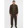 Anerkjendt wollen regular fit overshirt - donkerbruin