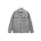 Anerkjendt regular fit overshirt met wol - lichtgrijs
