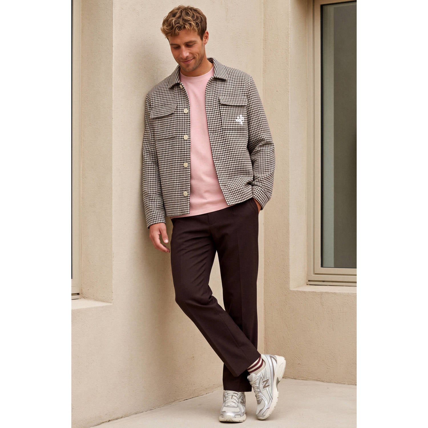 Anerkjendt relaxed fit longsleeve met backprint roze