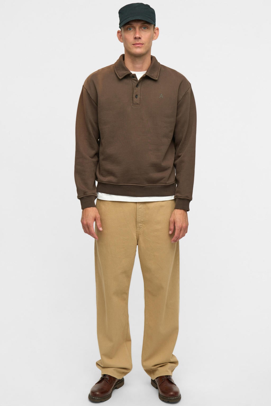 Anerkjendt regular fit sweater - bruin