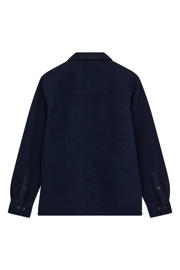 thumbnail: Anerkjendt regular fit overshirt met wol - donkerblauw