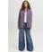 JJXX rechtvallende gestreepte blouse - donkerrood