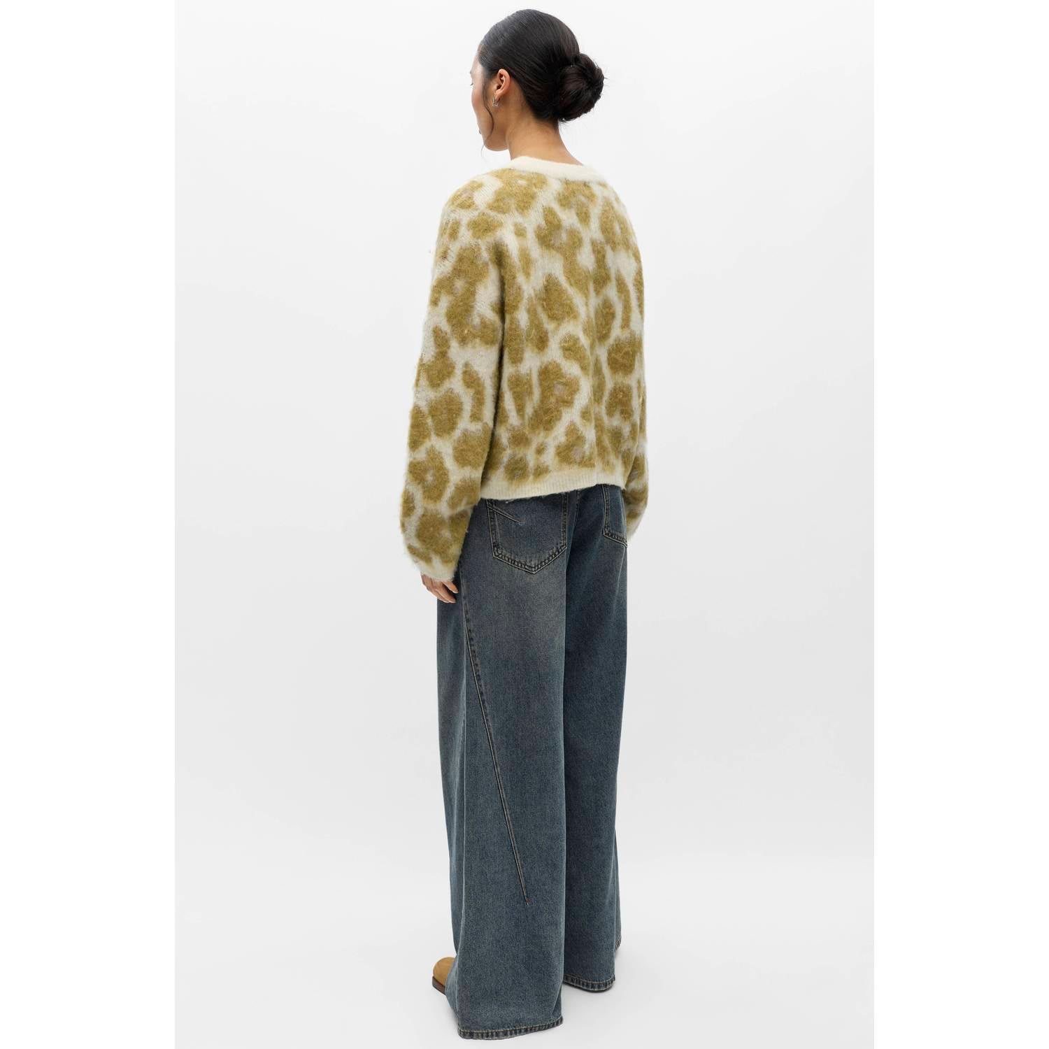 OBJECT gebreide trui met print ecru multi