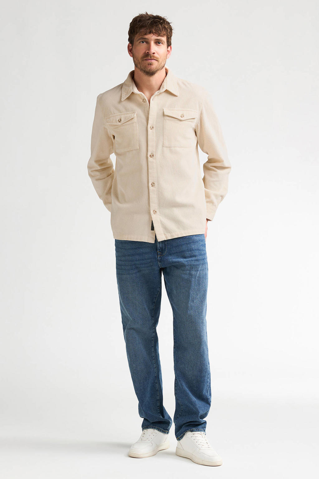 Petrol Industries regular fit overhemd - wit