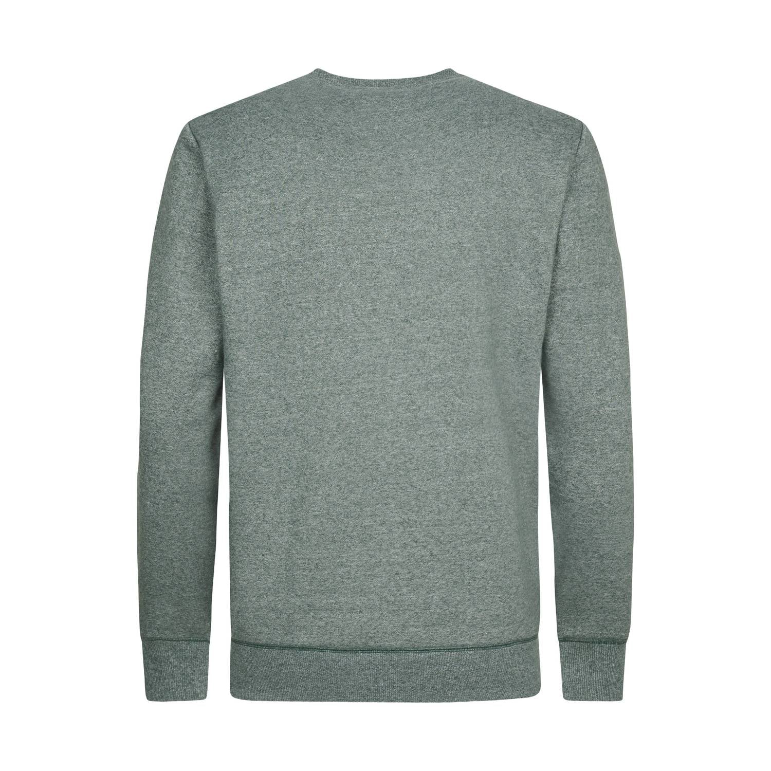 Petrol Industries regular fit sweater met borduursels groen