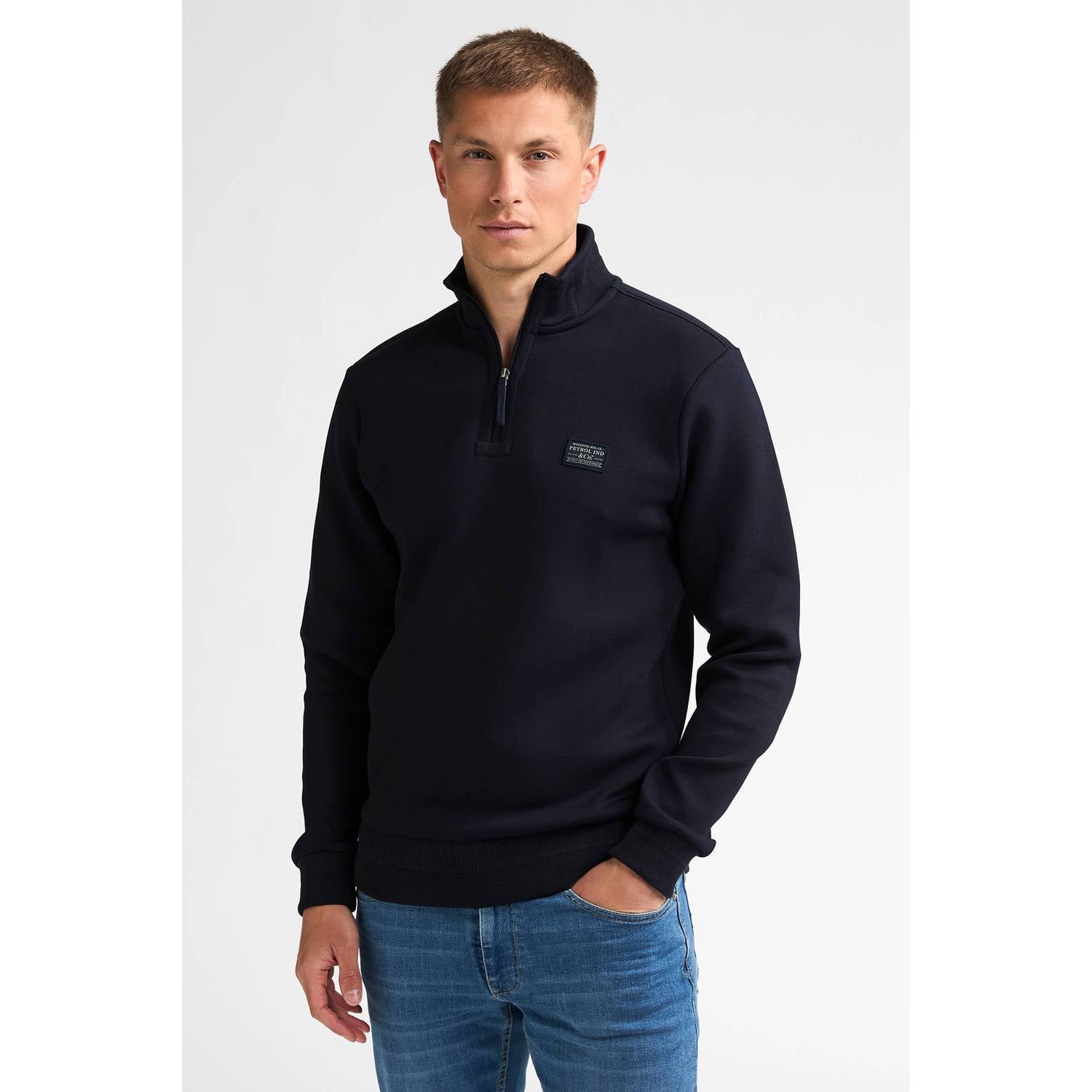 Petrol Industries regular fit sweater donkerblauw