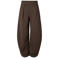 PIECES barrel broek - donkerbruin