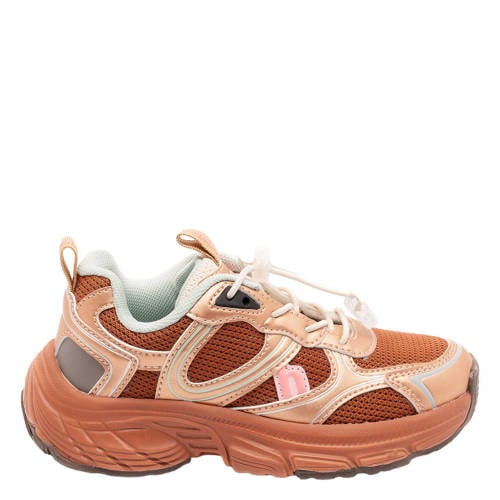 Bisgaard chunky sneakers bruin/oranje