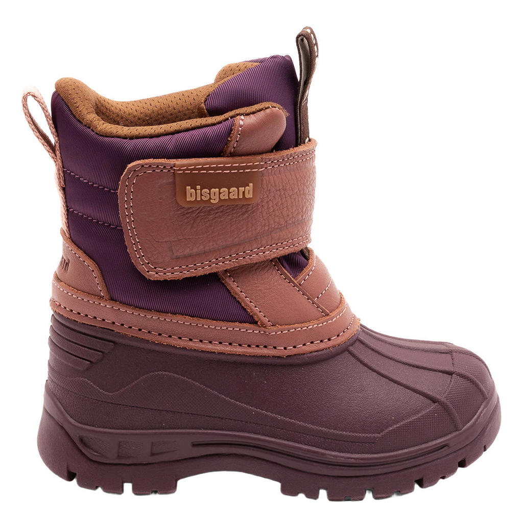 Bisgaard leren snowboots met profielzool - paars/oudroze