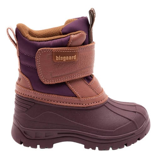 Bisgaard leren snowboots met profielzool paars/oudroze