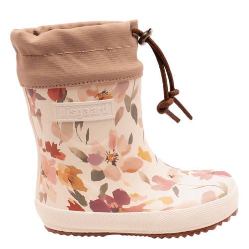 Bisgaard gebloemde regenlaarzen ecru/beige