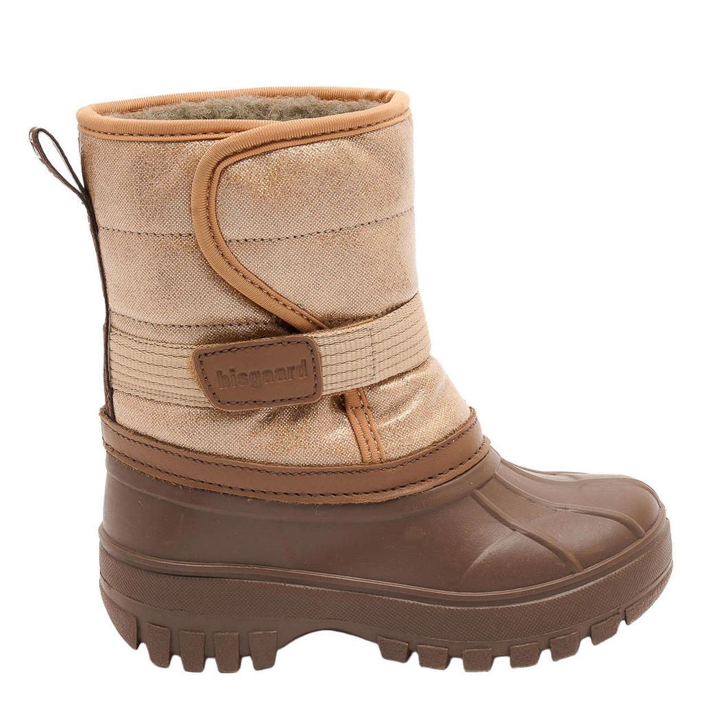 Bisgaard snowboots met profielzool - bruin/goud