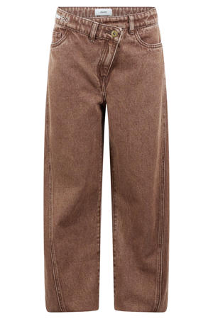 wide leg barrel jeans - bruin