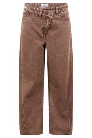 wide leg barrel jeans - bruin