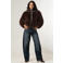 Giacomo faux fur jas - donkerbruin