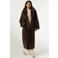 Giacomo faux fur jas - donkerbruin