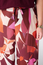 thumbnail: MS Mode viscose wide leg broek Plus Size met print - meerkleurig