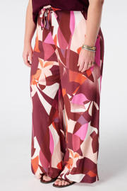 thumbnail: MS Mode viscose wide leg broek Plus Size met print - meerkleurig