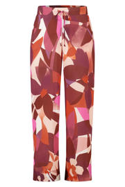 thumbnail: MS Mode viscose wide leg broek Plus Size met print - meerkleurig