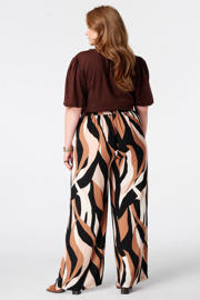thumbnail: MS Mode viscose wide leg broek Plus Size met print - meerkleurig