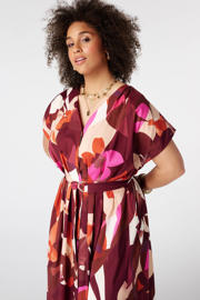 thumbnail: MS Mode jurk met ceintuur, Plus Size en print - meerkleurig