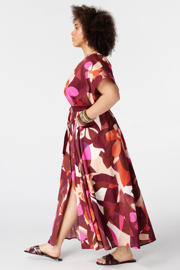 thumbnail: MS Mode jurk met ceintuur, Plus Size en print - meerkleurig